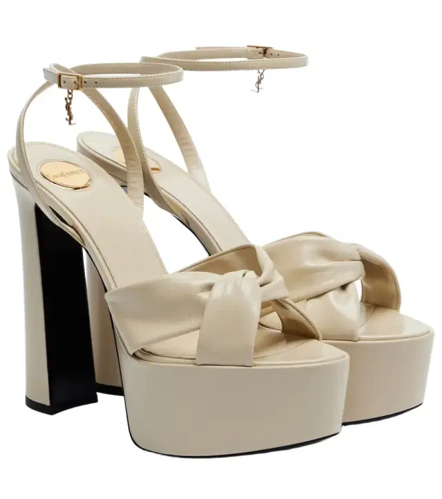 Saint Laurent Franciane leather platform sandals