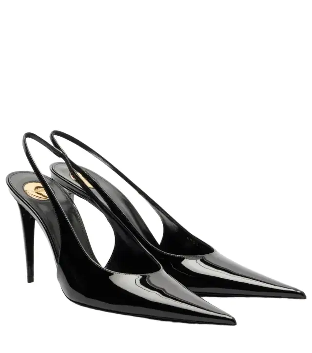Saint Laurent Guermantes 95 patent leather slingback pumps