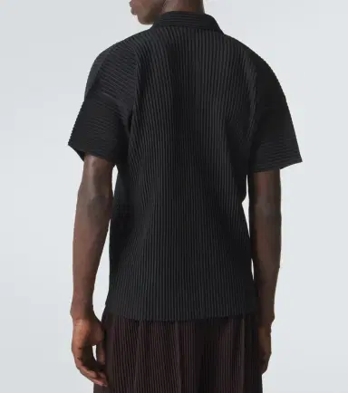 Homme Plissé Issey Miyake Homme Plissé Issey Miyake Basics pleated polo shirt | Thumbnail 4