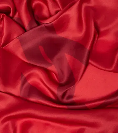 Saint Laurent Cassandre printed silk charmeuse scarf | Thumbnail 3