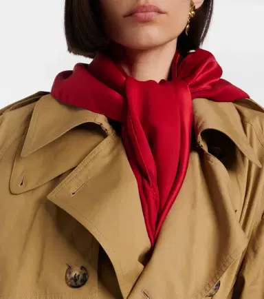Saint Laurent Cassandre printed silk charmeuse scarf | Thumbnail 4