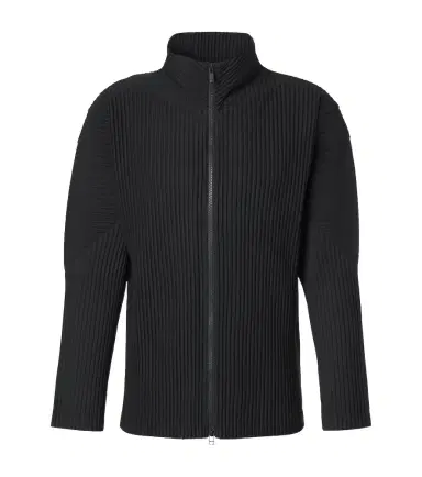 Homme Plissé Issey Miyake Homme Plissé Issey Miyake Basics pleated zip-up cardigan | Thumbnail 1 Homme Plissé Issey Miyake Homme Plissé Issey Miyake Basics pleated zip-up cardigan | Thumbnail 1