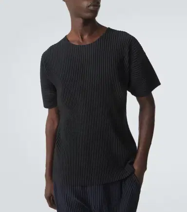 Homme Plissé Issey Miyake Homme Plissé Issey Miyake Basics pleated T-shirt | Thumbnail 4