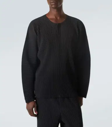 Homme Plissé Issey Miyake Homme Plissé Issey Miyake Monthly Colors pleated Henley shirt | Thumbnail 5