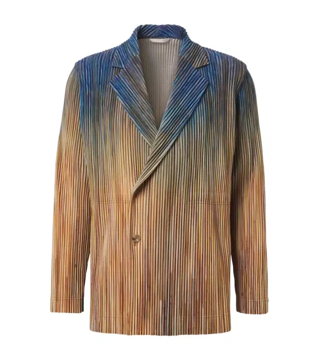 Homme Plisse Issey Miyake Homme Plissé Issey Miyake Paint Brush Close-Up pleated blazer