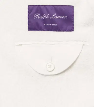 Ralph Lauren Purple Label Embroidered cotton terry blazer | Thumbnail 2