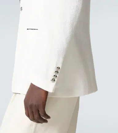 Ralph Lauren Purple Label Embroidered cotton terry blazer | Thumbnail 4