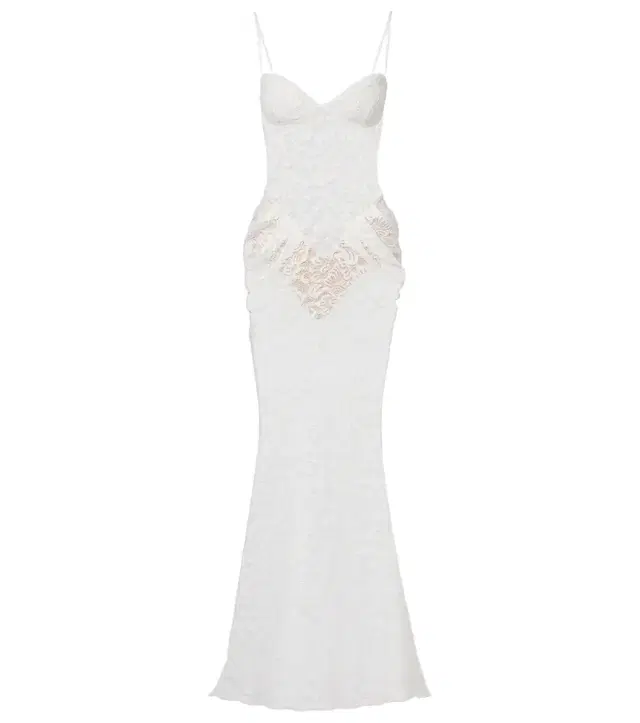 Vecna sheer lace maxi dress