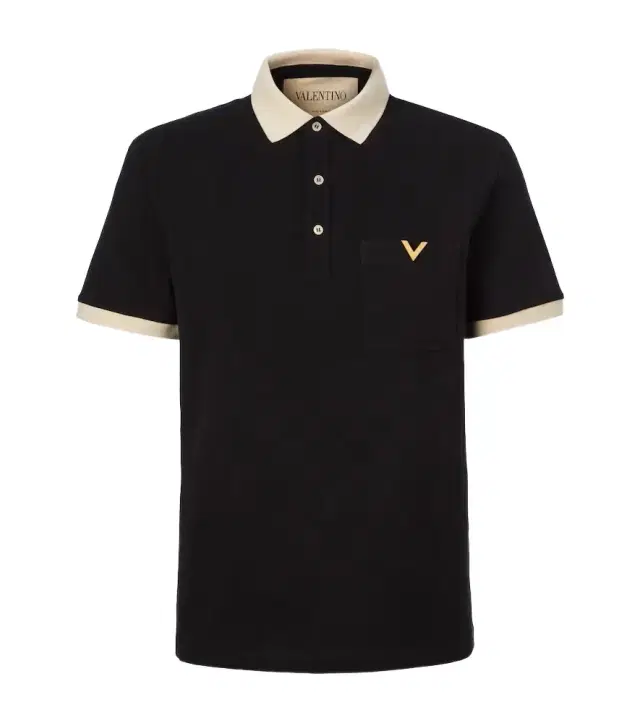 VLogo cotton jersey piqué polo shirt