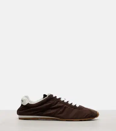 Miu Miu Plume suede-trimmed sneakers | Thumbnail 3