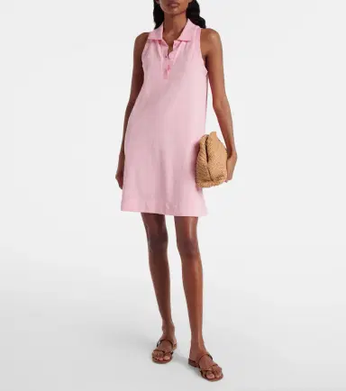 Hunza G Logo cotton terry polo dress | Thumbnail 3