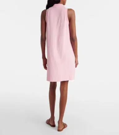 Hunza G Logo cotton terry polo dress | Thumbnail 4