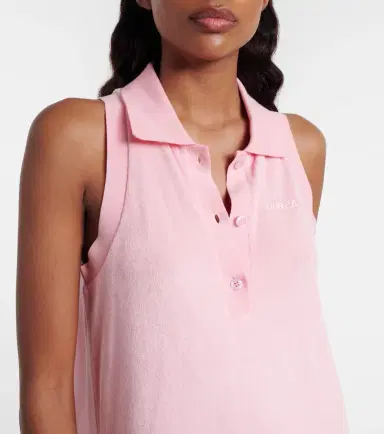 Hunza G Logo cotton terry polo dress | Thumbnail 5