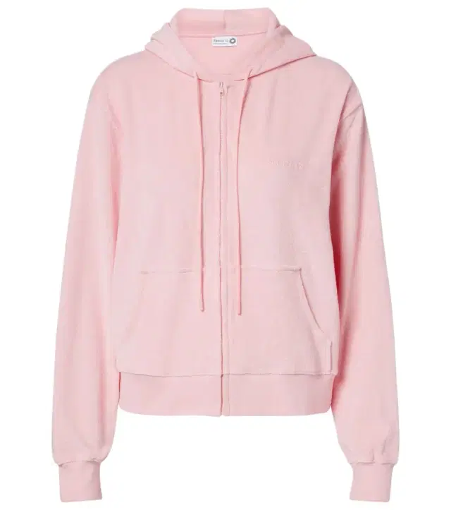Logo cotton terry zip-up hoodie