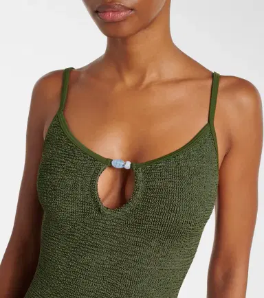Hunza G Mia beaded cutout swimsuit | Thumbnail 3