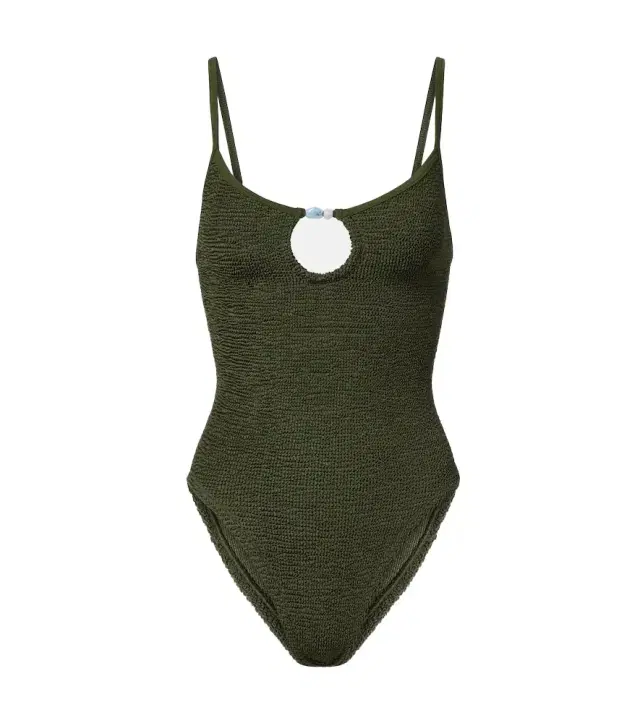Hunza G Mia beaded cutout swimsuit