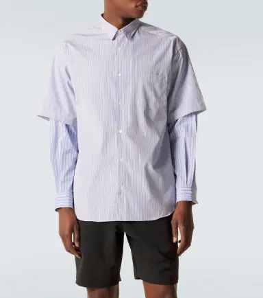 COMME des GARCONS HOMME Comme des Garçons Homme Layered striped cotton poplin shirt | Thumbnail 4 COMME des GARCONS HOMME Comme des Garçons Homme Layered striped cotton poplin shirt | Thumbnail 4