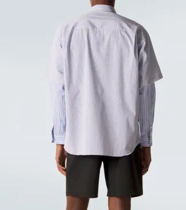 COMME des GARCONS HOMME Comme des Garçons Homme Layered striped cotton poplin shirt | Thumbnail 6 COMME des GARCONS HOMME Comme des Garçons Homme Layered striped cotton poplin shirt | Thumbnail 6