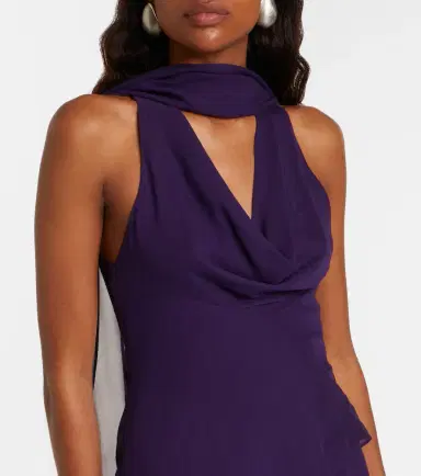 De La Vali Diosa draped georgette top | Thumbnail 3
