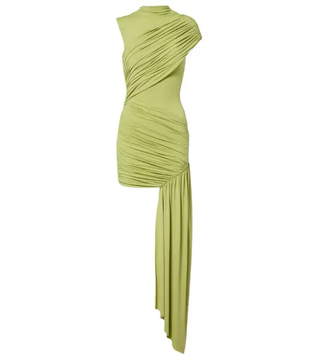 Ravenna draped jersey minidress