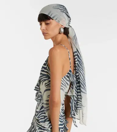 De La Vali Mayara zebra-print georgette maxi dress | Thumbnail 4