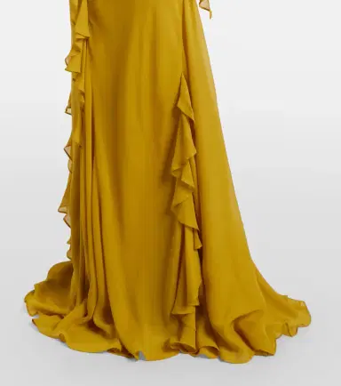 De La Vali Mayara ruffled georgette gown | Thumbnail 6