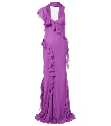 De La Vali Mayara ruffled georgette gown | Thumbnail 1