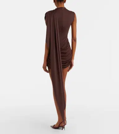 De La Vali Draped caped jersey minidress | Thumbnail 2