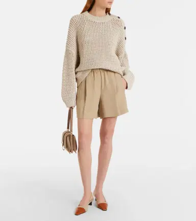 Tod's Leather-trimmed canvas slingback pumps | Thumbnail 6
