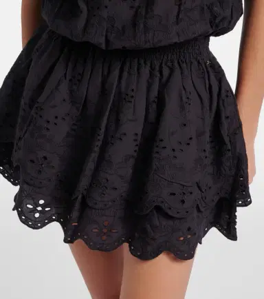 Melissa Odabash Bree broderie anglaise one-shoulder cotton minidress | Thumbnail 4