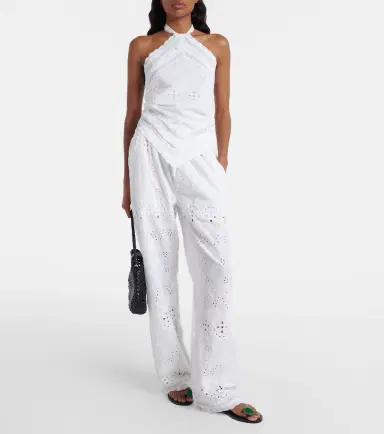 Melissa Odabash Lula embroidered cotton wide-leg pants | Thumbnail 3 Melissa Odabash Lula embroidered cotton wide-leg pants | Thumbnail 3