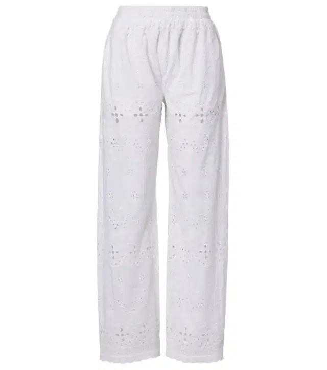 Lula embroidered cotton wide-leg pants