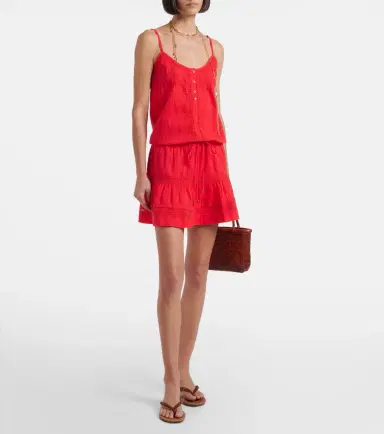 Melissa Odabash Kelly crochet-trimmed cotton minidress | Thumbnail 4 Melissa Odabash Kelly crochet-trimmed cotton minidress | Thumbnail 4