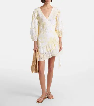 Melissa Odabash Tabitha broderie anglaise cotton wrap dress | Thumbnail 2