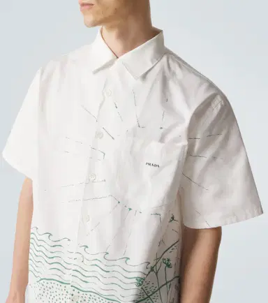 Prada Printed cotton bowling shirt | Thumbnail 4 Prada Printed cotton bowling shirt | Thumbnail 4