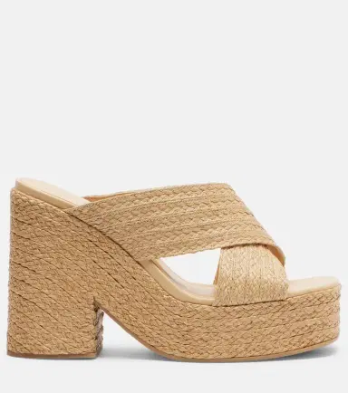 Souliers Martinez Garda raffia sandals | Thumbnail 2