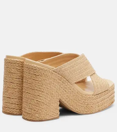 Souliers Martinez Garda raffia sandals | Thumbnail 3