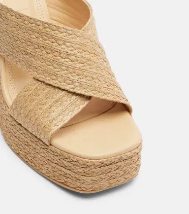 Souliers Martinez Garda raffia sandals | Thumbnail 4