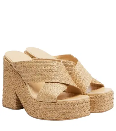 Souliers Martinez Garda raffia sandals | Thumbnail 1