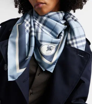Burberry Check silk twill scarf | Thumbnail 5