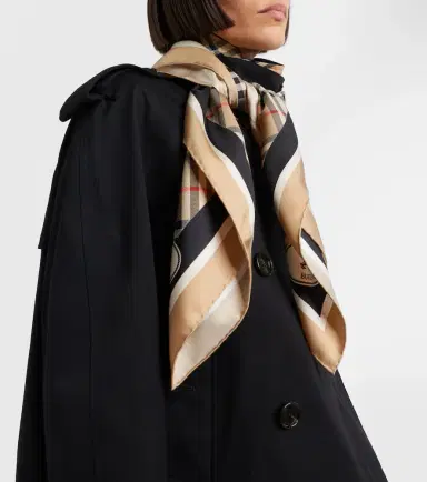 Burberry Check silk twill scarf | Thumbnail 4