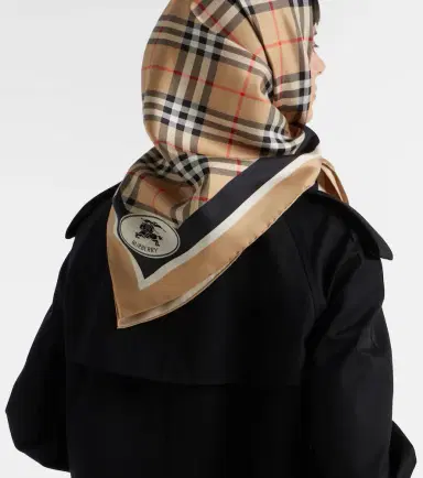Burberry Check silk twill scarf | Thumbnail 5
