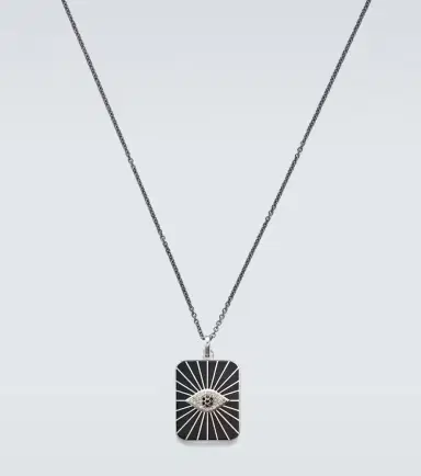 Ileana Makri Evil Eye sterling silver pendant necklace with diamonds | Thumbnail 4