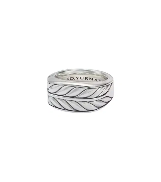 David Yurman Chevron sterling silver ring