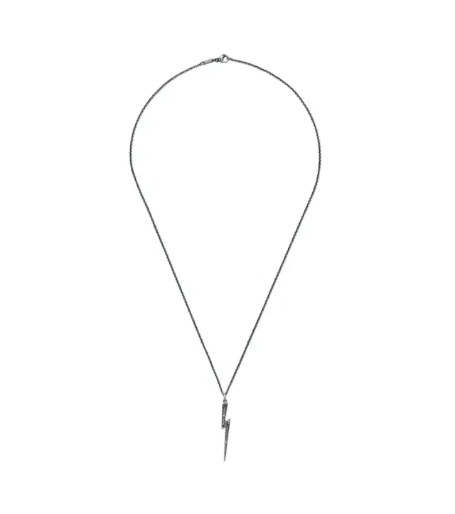 Ileana Makri Thunder 18kt white gold necklace with diamonds