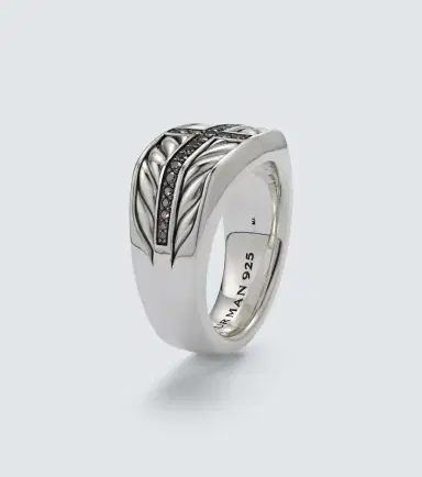 David Yurman Chevron sterling silver ring with diamonds | Thumbnail 3 David Yurman Chevron sterling silver ring with diamonds | Thumbnail 3
