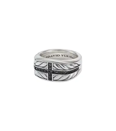 David Yurman Chevron sterling silver ring with diamonds | Thumbnail 1 David Yurman Chevron sterling silver ring with diamonds | Thumbnail 1