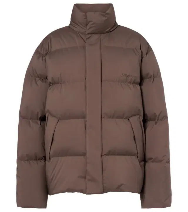 Technical canvas down ski jacket