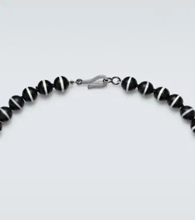 Ileana Makri Sterling silver beaded necklace with gemstones | Thumbnail 3