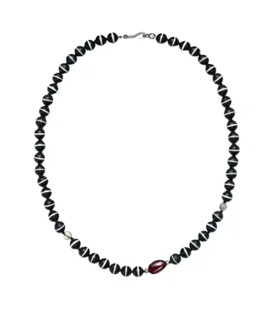 Ileana Makri Sterling silver beaded necklace with gemstones | Thumbnail 1